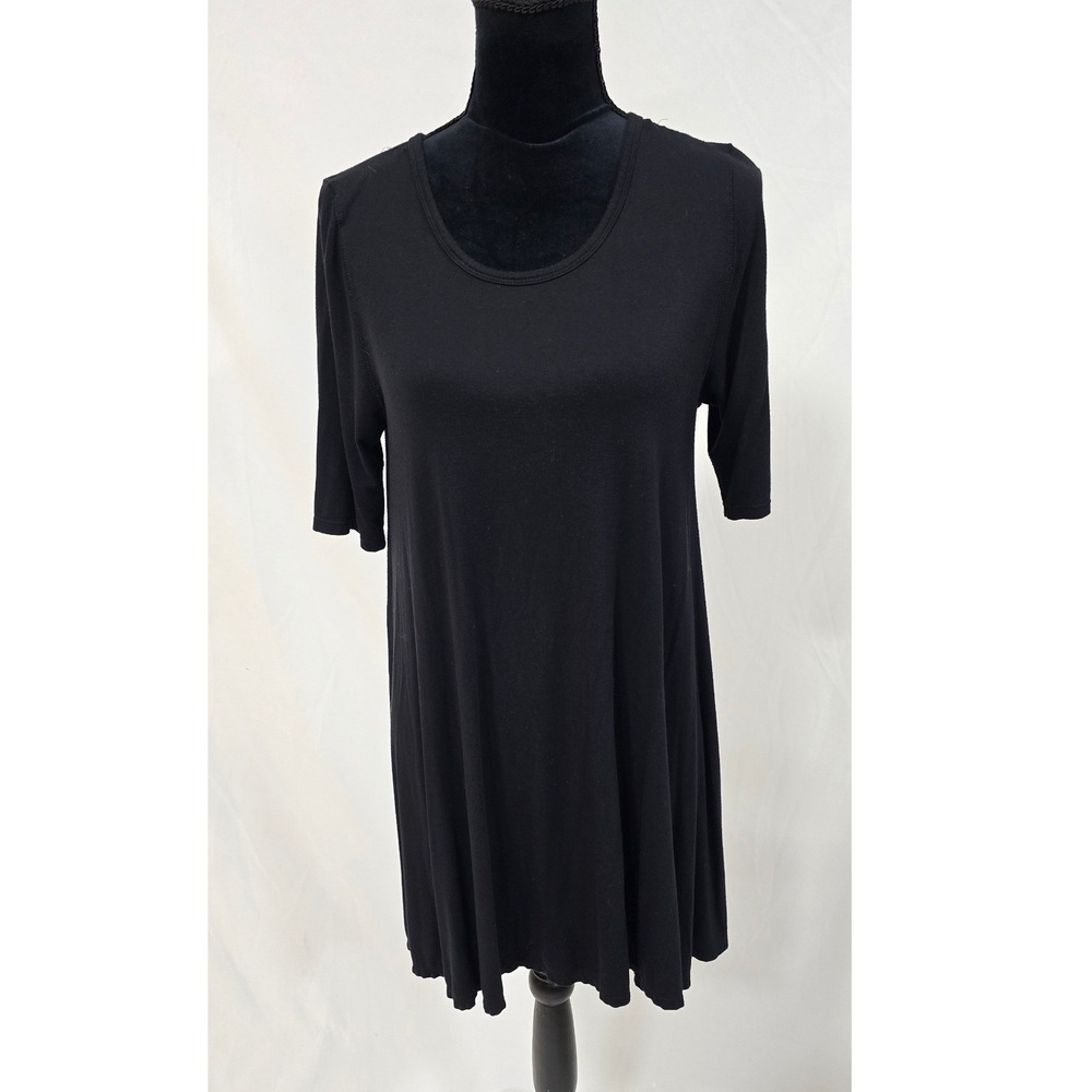 We The Free women L short sleeve tunic‎ back key hole black whimsigoth witchy